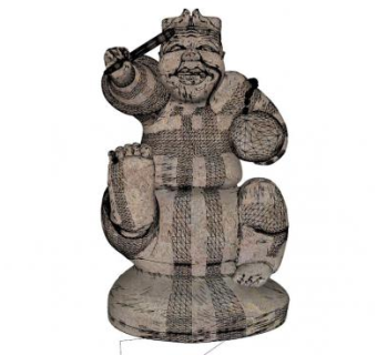 东汉击鼓说唱陶俑su模型下载_sketchup草图大师SKP模型