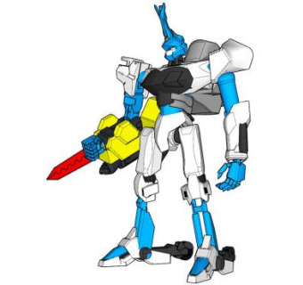 现代高达系列机器人SU模型下载_sketchup草图大师SKP模型