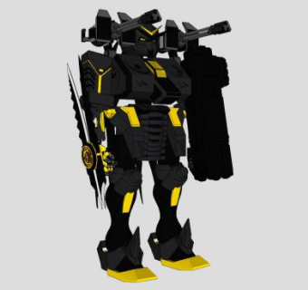 黑色高达机体SU模型下载_sketchup草图大师SKP模型