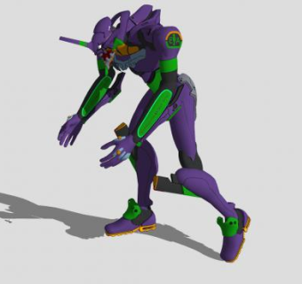 EVA初号机机体SU模型下载_sketchup草图大师SKP模型