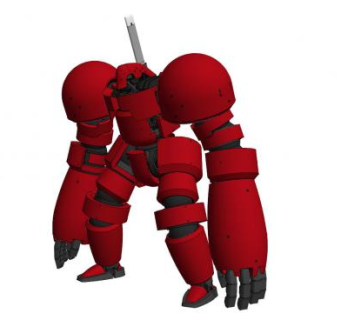 红色高达机器人SU模型下载_sketchup草图大师SKP模型