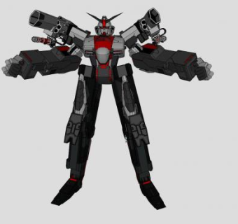 黑色高达系列机体SU模型下载_sketchup草图大师SKP模型