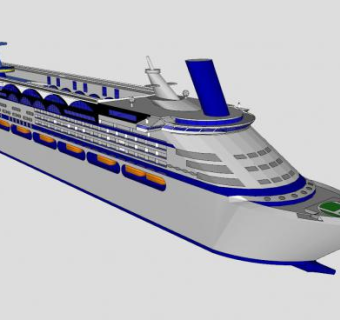 大型游轮设计SU模型下载_sketchup草图大师SKP模型