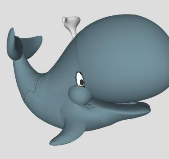 卡通鲸鱼SU模型下载_sketchup草图大师SKP模型