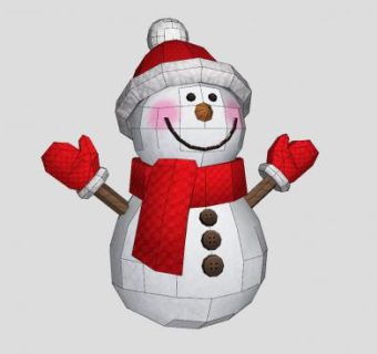 圣诞雪人SU模型下载_sketchup草图大师SKP模型