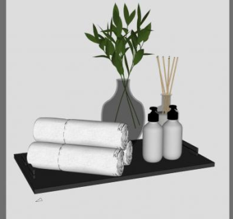 现代卫浴小件SU模型下载_sketchup草图大师SKP模型