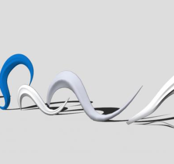 彩飘带su模型下载_sketchup草图大师SKP模型