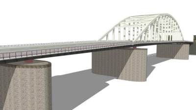 平板桥su模型下载_sketchup草图大师SKP模型