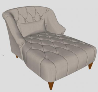 欧式躺沙发家具SU模型下载_sketchup草图大师SKP模型
