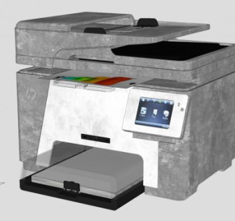 惠普打印机设备SU模型下载_sketchup草图大师SKP模型