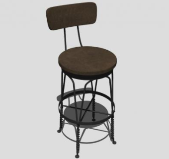 圆形椅子su模型下载_sketchup草图大师SKP模型