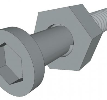 内六角螺丝su模型下载_sketchup草图大师SKP模型