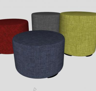 帆布圆坐凳SU模型下载_sketchup草图大师SKP模型