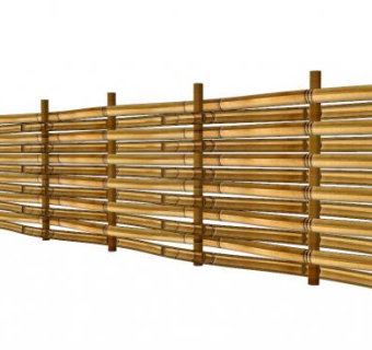 竹子围栏su模型下载_sketchup草图大师SKP模型