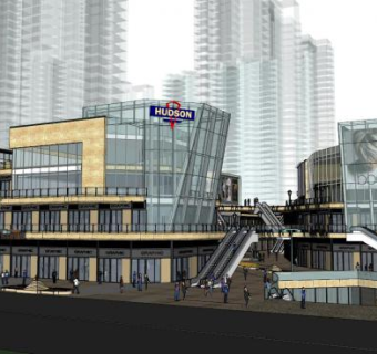 现代时尚商业步行街su模型下载_sketchup草图大师SKP模型