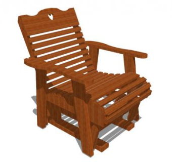 欧式凉椅SU模型下载_sketchup草图大师SKP模型