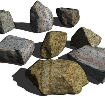 景观石材su模型下载_sketchup草图大师SKP模型