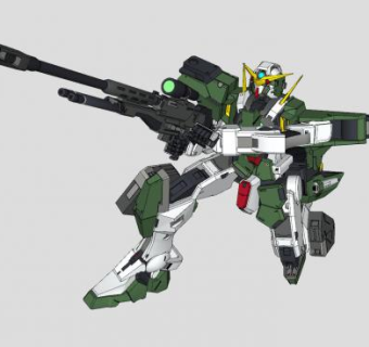 现代绿色高达机体SU模型下载_sketchup草图大师SKP模型