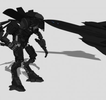 人形高达机体SU模型下载_sketchup草图大师SKP模型