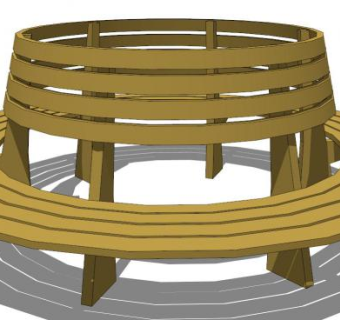 花园坐凳su模型下载_sketchup草图大师SKP模型