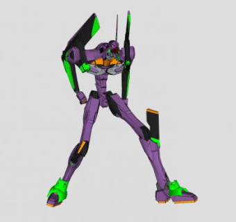 初号机机体SU模型下载_sketchup草图大师SKP模型