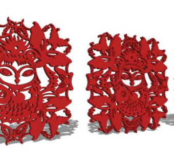 民俗雕塑su模型下载_sketchup草图大师SKP模型