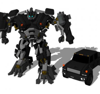 变形金刚铁皮SU模型下载_sketchup草图大师SKP模型