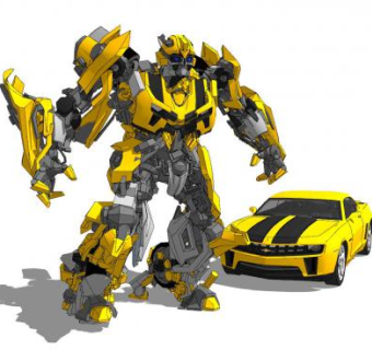 变形金刚大黄蜂SU模型下载_sketchup草图大师SKP模型