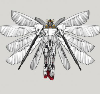 飞翼高达SU模型下载_sketchup草图大师SKP模型