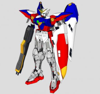 高达型号机器人SU模型下载_sketchup草图大师SKP模型