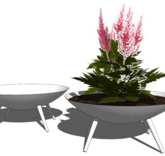 现代现代盆景SU模型下载_sketchup草图大师SKP模型