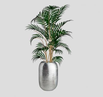 金属盆栽植物SU模型下载_sketchup草图大师SKP模型