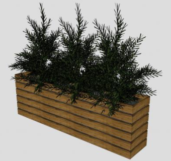 木盆栽灌木SU模型下载_sketchup草图大师SKP模型