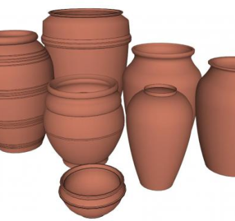 中式陶罐su模型下载_sketchup草图大师SKP模型