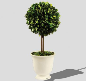 黄杨木花钵SU模型下载_sketchup草图大师SKP模型