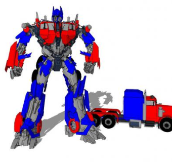 擎天柱人物SU模型下载_sketchup草图大师SKP模型