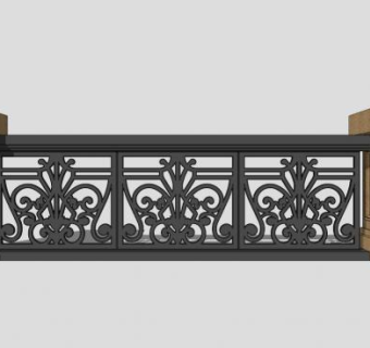 别墅围栏su模型下载_sketchup草图大师SKP模型