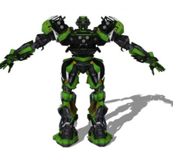 绿色变形金刚SU模型下载_sketchup草图大师SKP模型