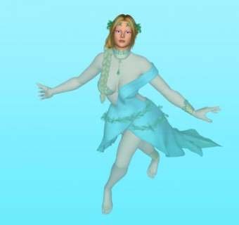 现代人鱼公主SU模型下载_sketchup草图大师SKP模型