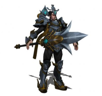 二郎神游戏人物SU模型下载_sketchup草图大师SKP模型