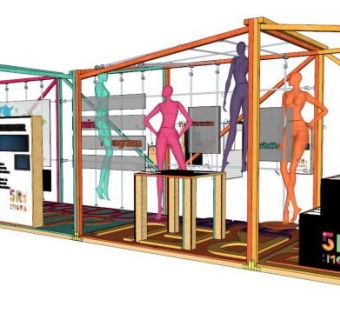 橱窗模特组合su模型下载_sketchup草图大师SKP模型