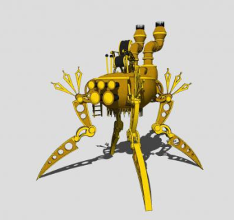 现代机械虫SU模型下载_sketchup草图大师SKP模型