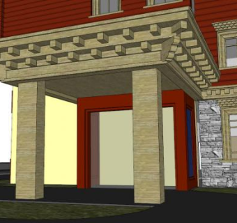 藏族建筑大门SU模型下载_sketchup草图大师SKP模型
