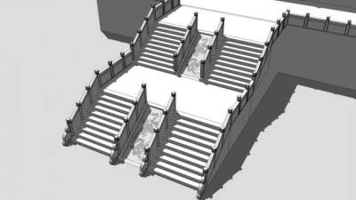 台阶su模型下载_sketchup草图大师SKP模型