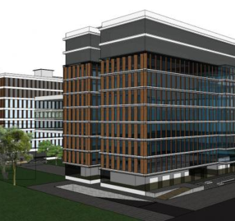 工厂综合办公楼su模型下载_sketchup草图大师SKP模型