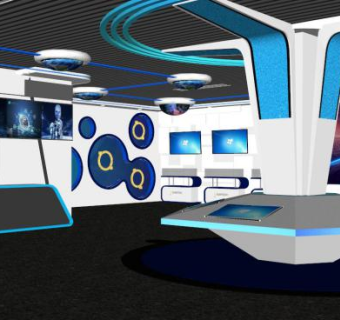 科技展馆精致设计su模型下载_sketchup草图大师SKP模型