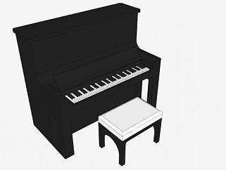 钢琴椅su模型下载_sketchup草图大师SKP模型