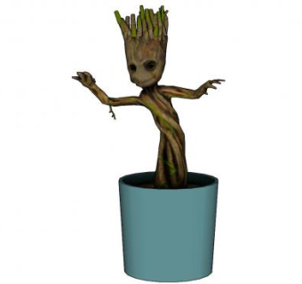 树精盆栽SU模型下载_sketchup草图大师SKP模型