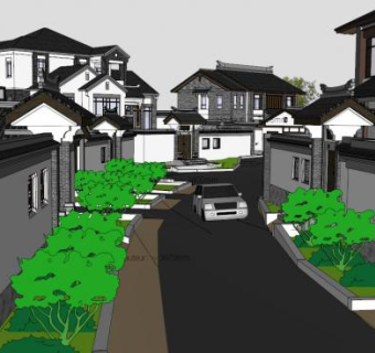 农村全套su模型下载_sketchup草图大师SKP模型