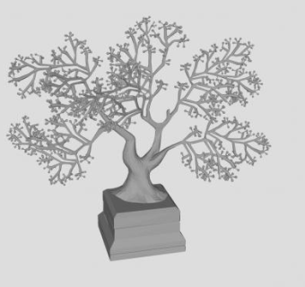 雕塑装饰树SU模型下载_sketchup草图大师SKP模型